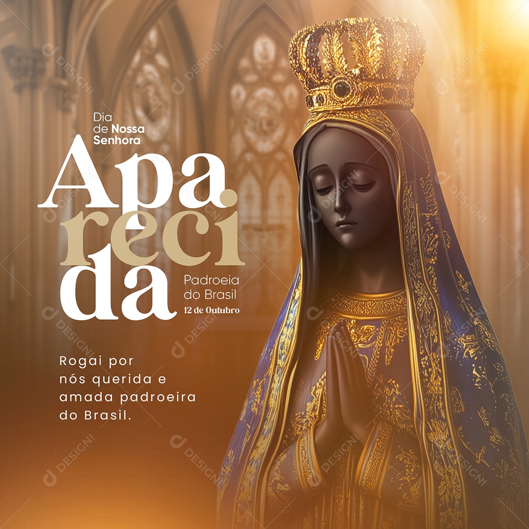 Dia de Nossa Senhora Aparecida 12 de Outubro Social Media PSD Editável