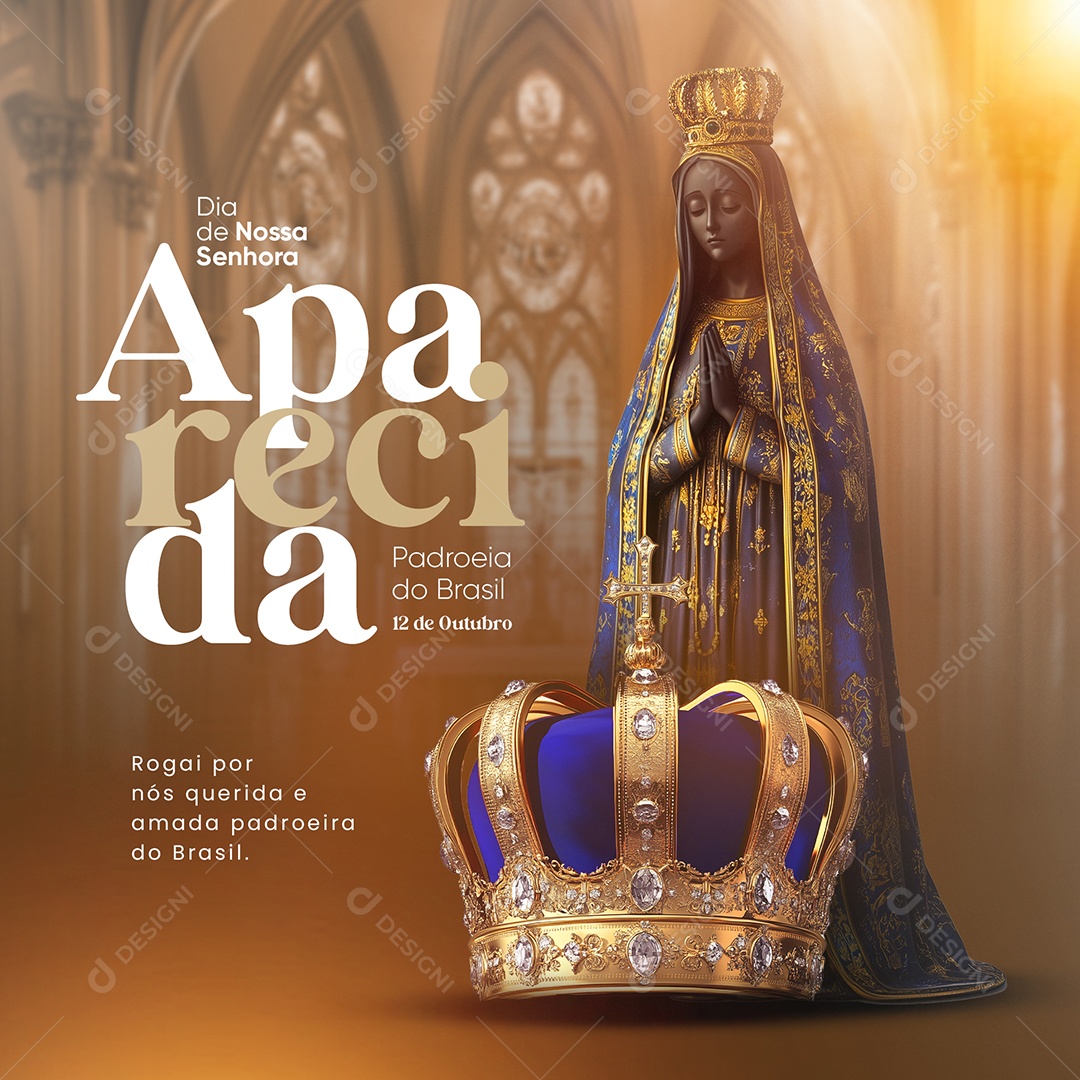 Dia de Nossa Senhora Aparecida 12 de Outubro Social Media PSD Editável