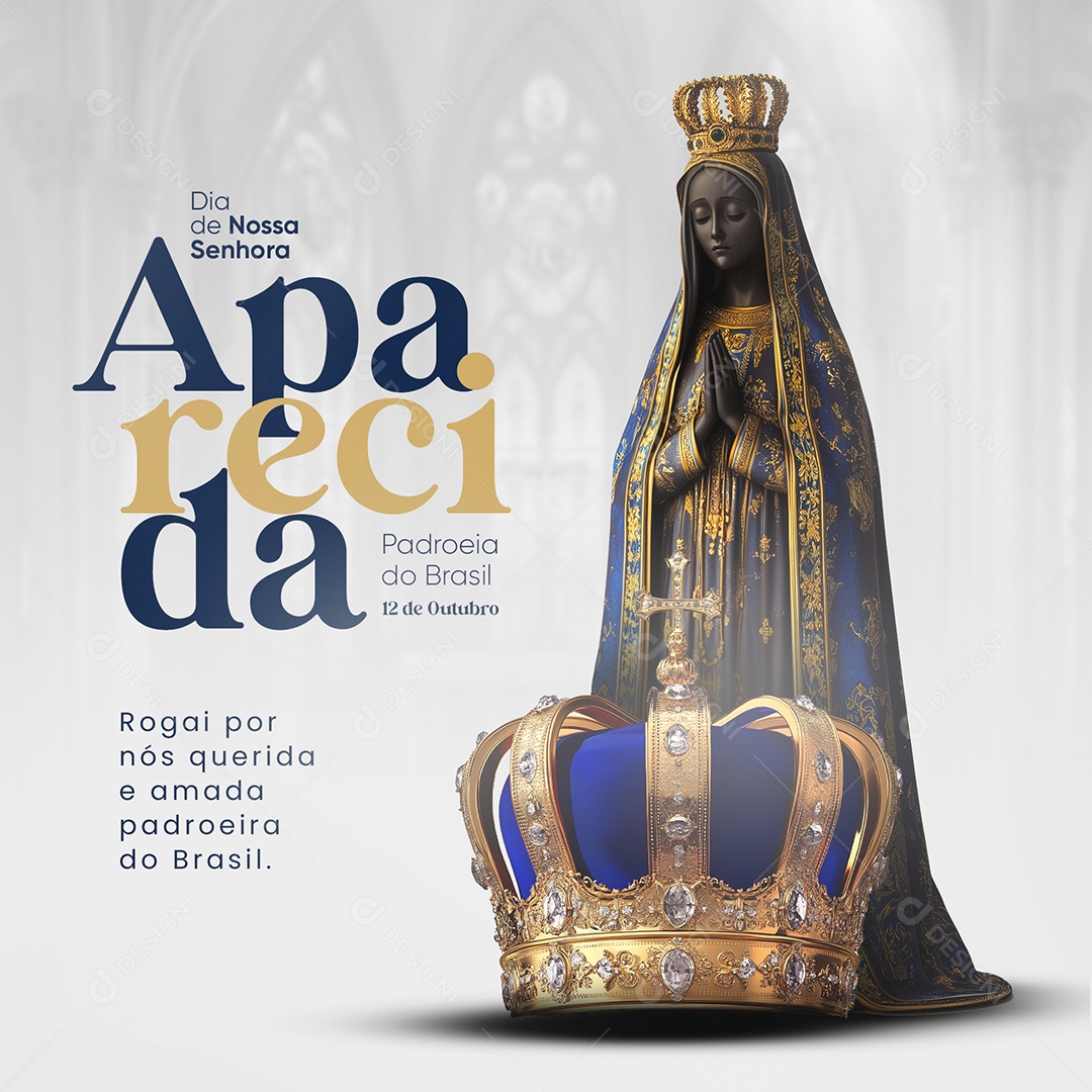 Dia de Nossa Senhora Aparecida 12 de Outubro Social Media PSD Editável