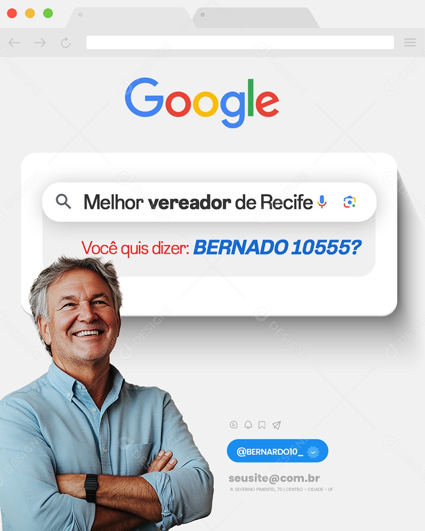 Politica Pesquisa de Candidato Social Media PSD Editável