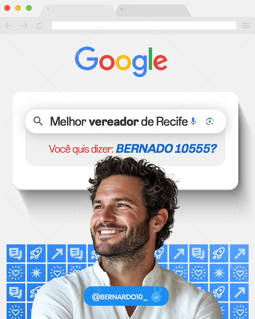 Politica Pesquisa de Candidato Social Media PSD Editável