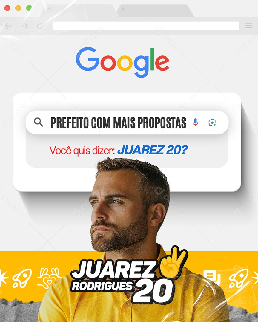 Politica Pesquisa de Candidato Social Media PSD Editável