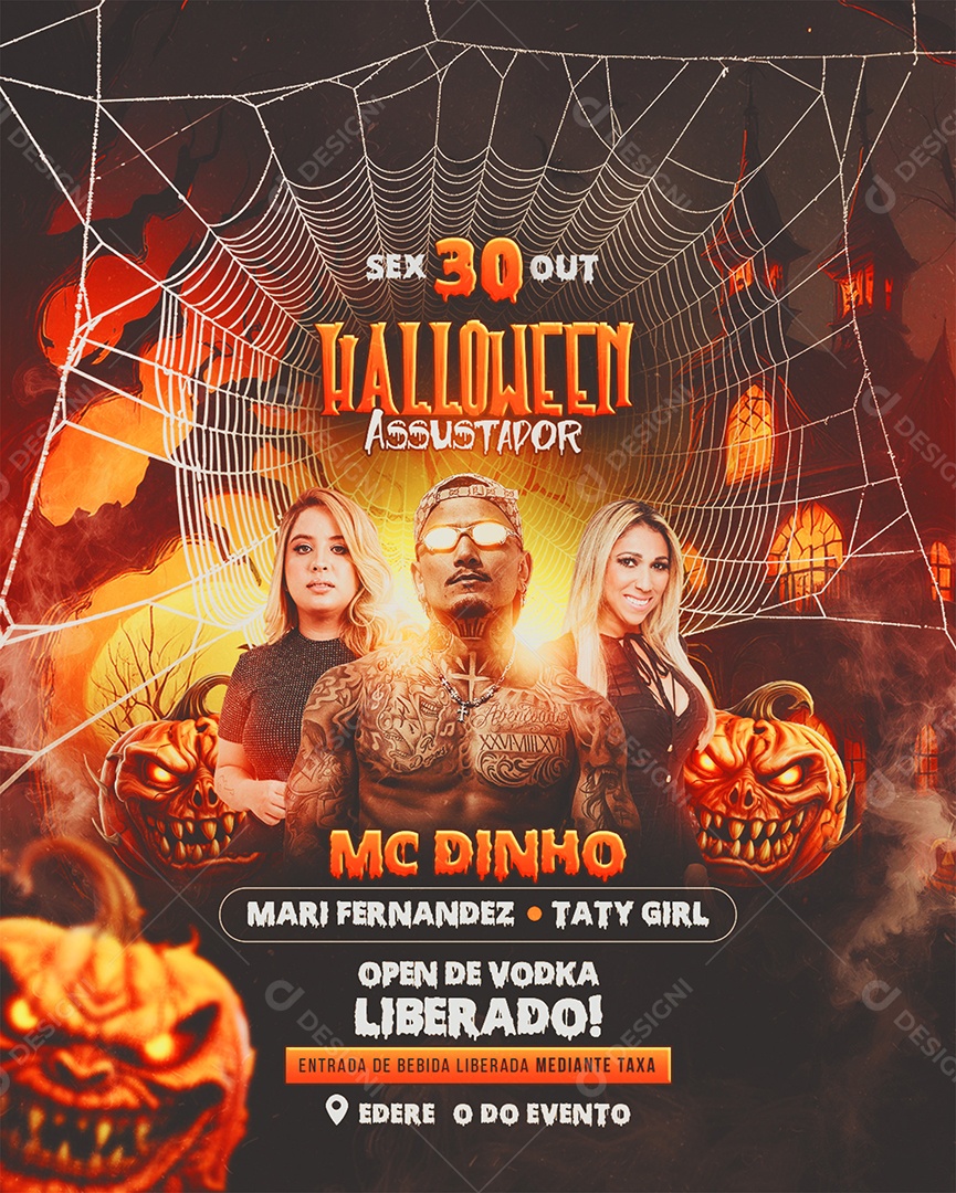 Halloween Assustador Flyer Story Social Media PSD Editável