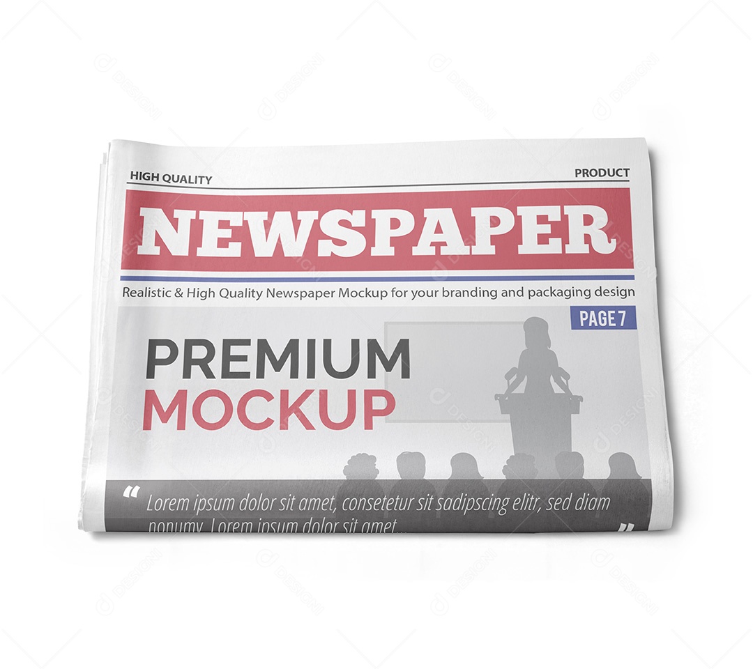 Jornal Mockup PSD Editável