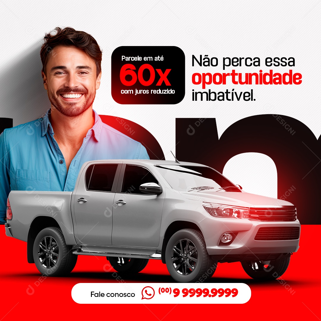 Concessionária Não Perca Essa Oportunidade Social Media PSD Editável