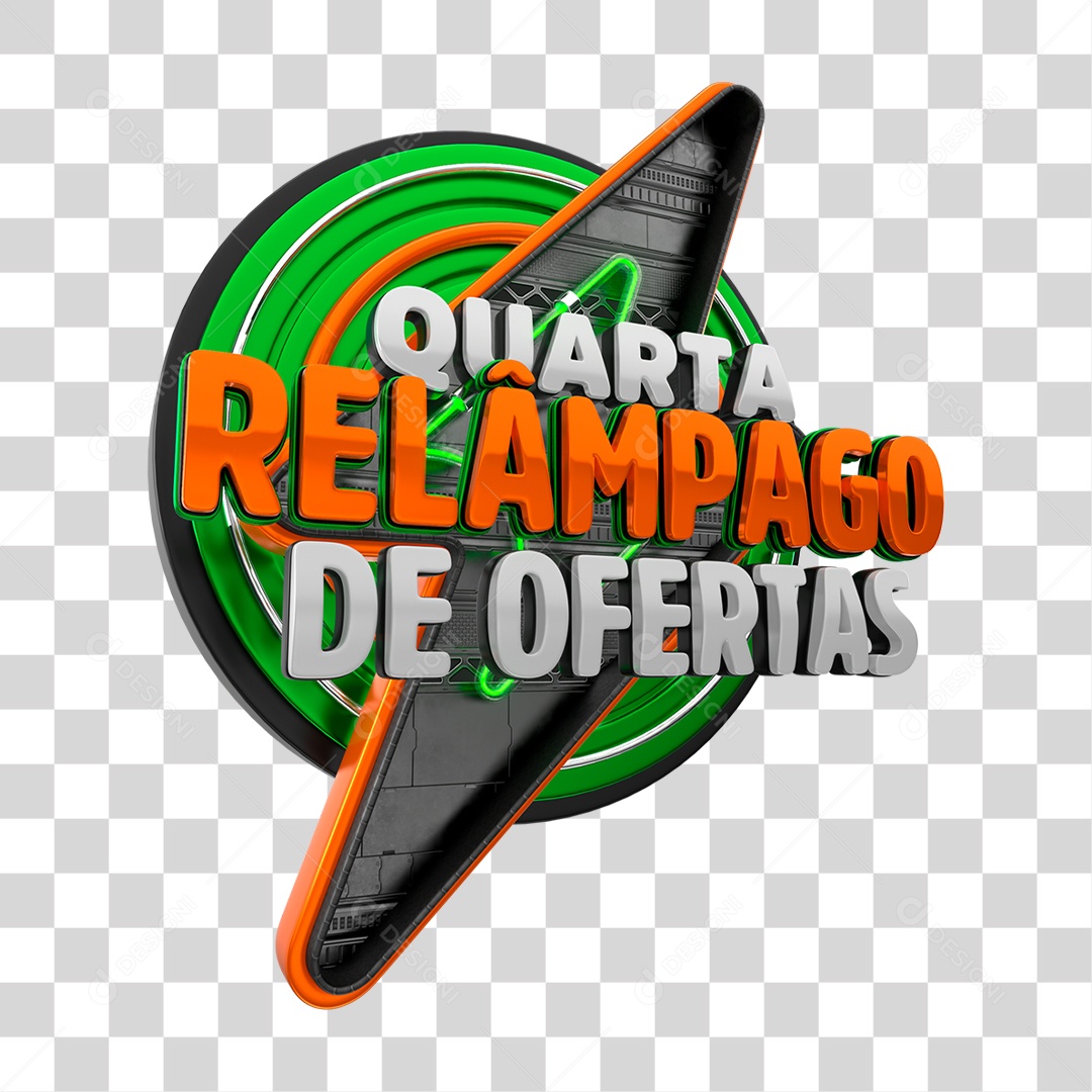 Selo Quarta Relampado de Ofertas PNG Transparente