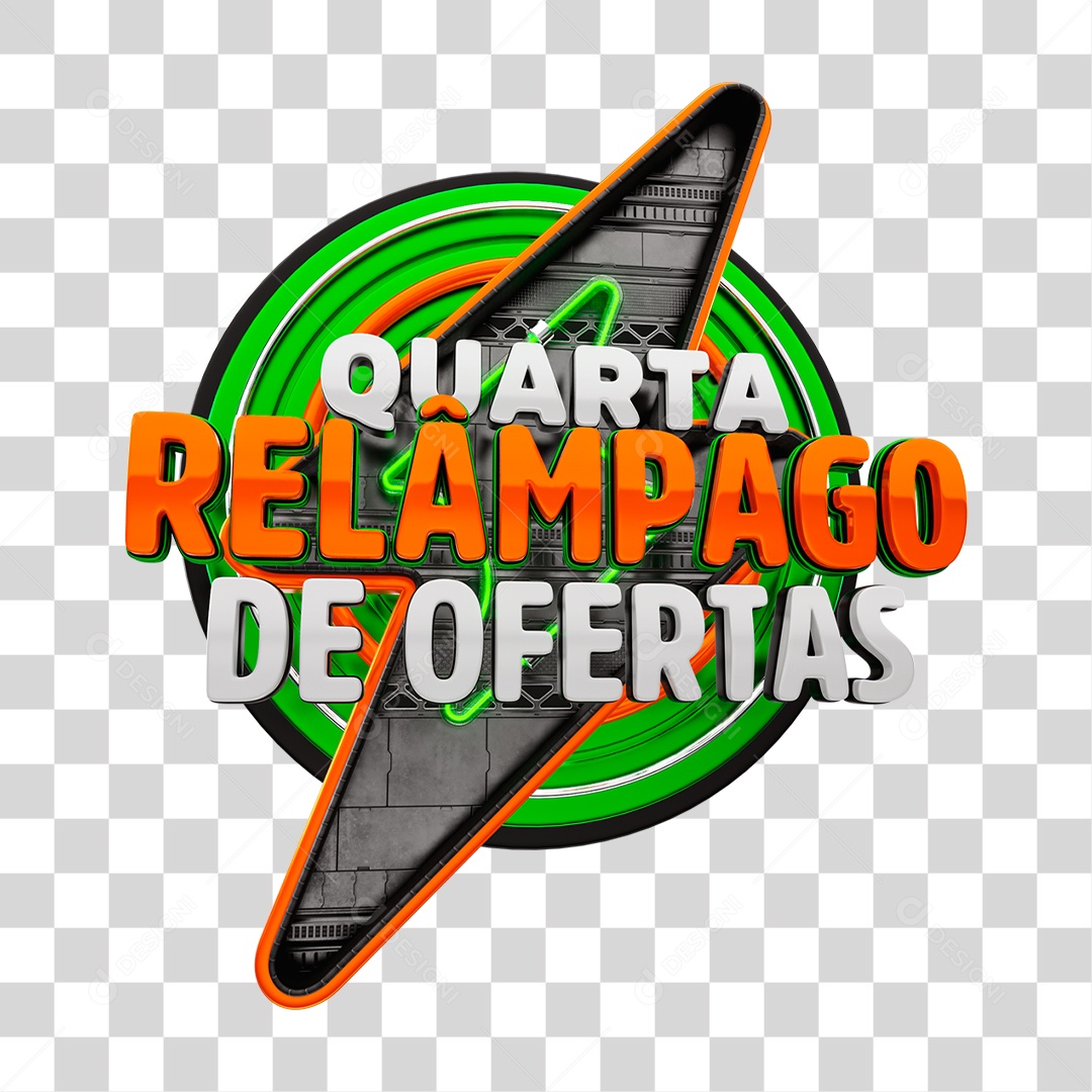 Selo Quarta Relampado de Ofertas PNG Transparente