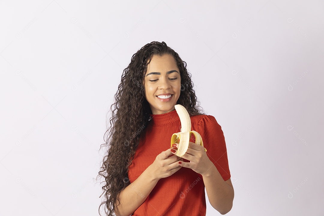 Young savoring a banana