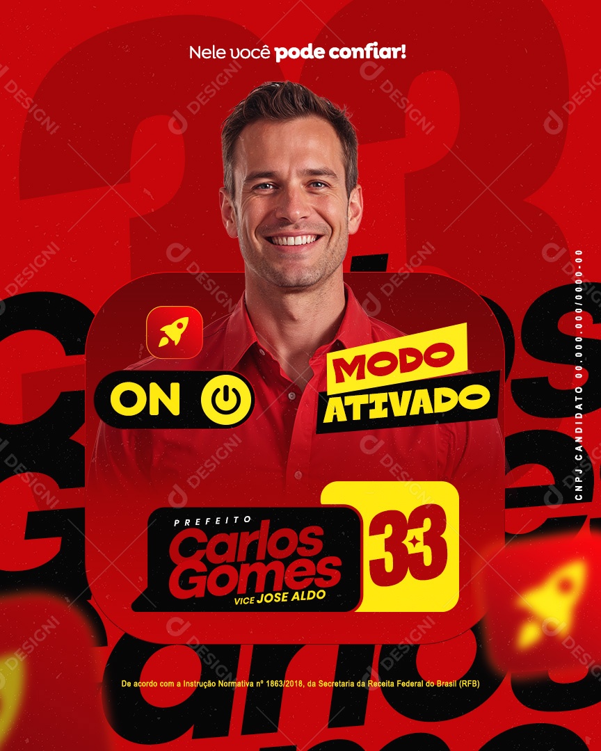 Eleição Política Social Media PSD Editável