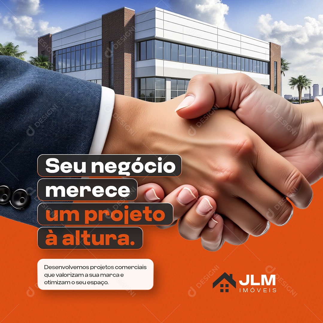 Empresa Engenharia Seu Negócio Merece um Projeto à Altura Social Media PSD Editável