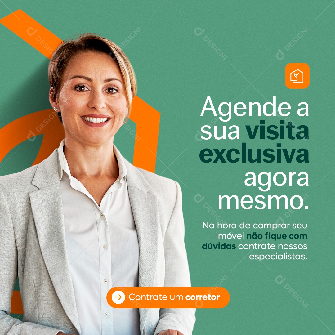 Corretor de Imóveis Imobiliária Social Media PSD Editável