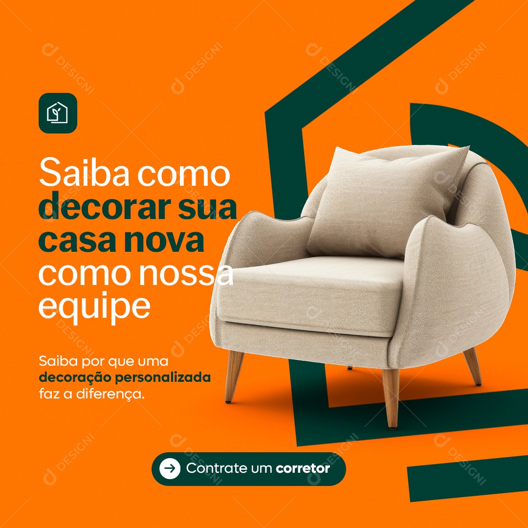 Corretor de Imóveis Imobiliária Social Media PSD Editável