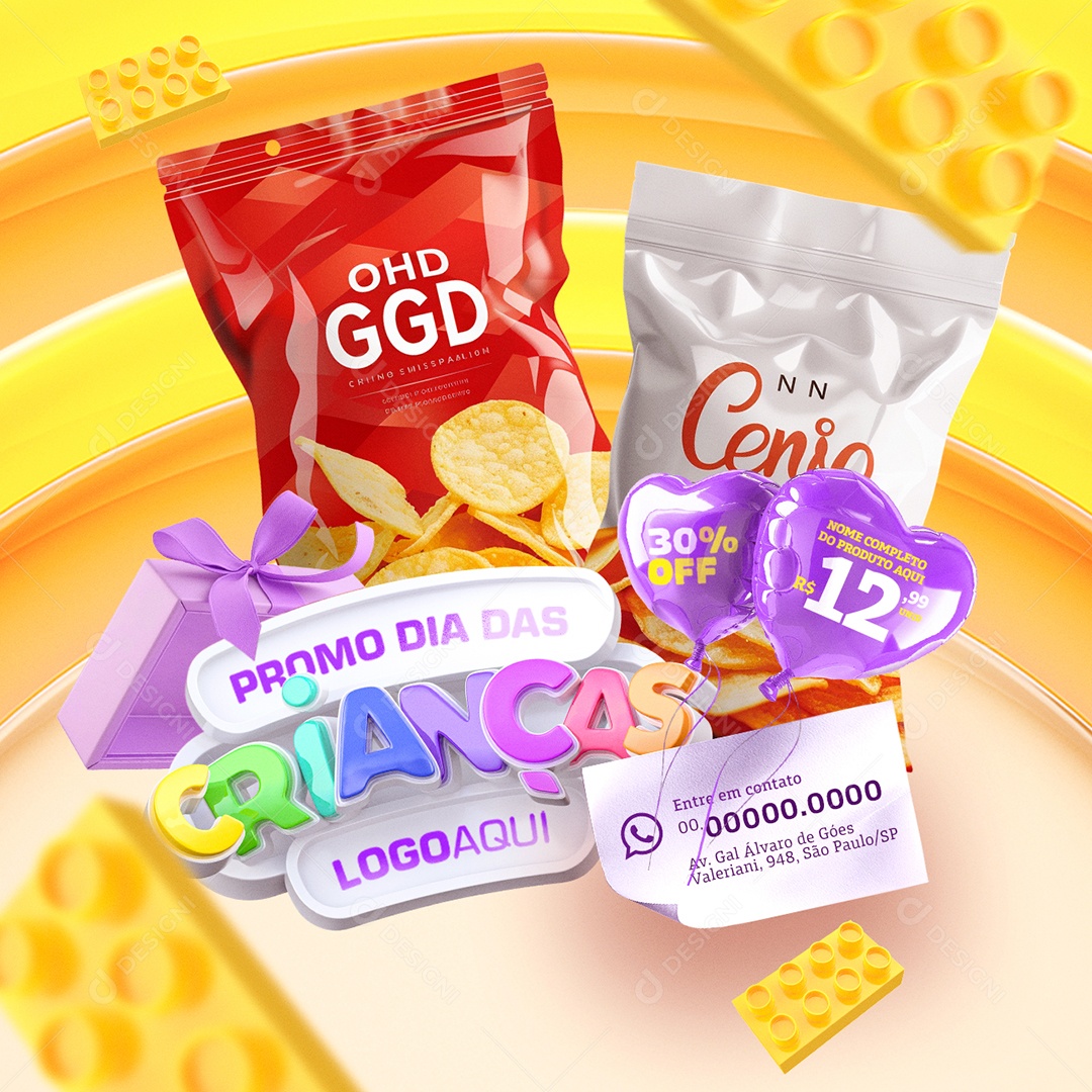 Mercado Promo Dia Das Crianças Batatinha Social Media PSD Editável