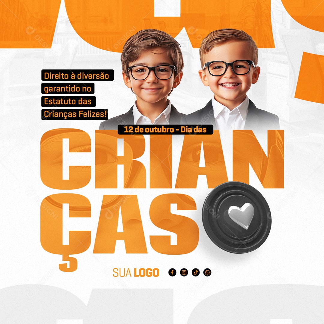 Dia das Crianças 12 de Outubro Direito Advogado Social Media PSD Editável