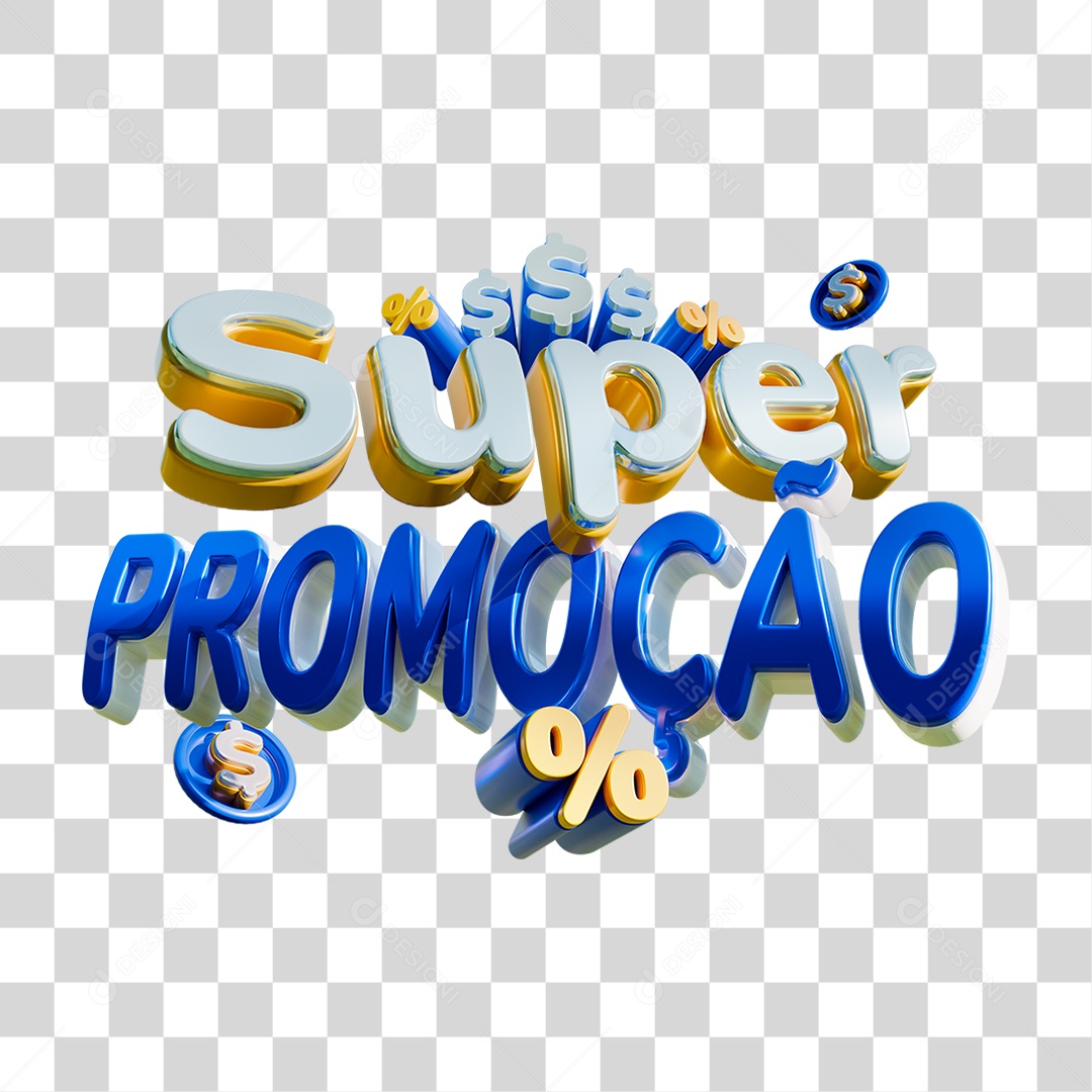 Selo 3D Super Promoção PNG Transparente