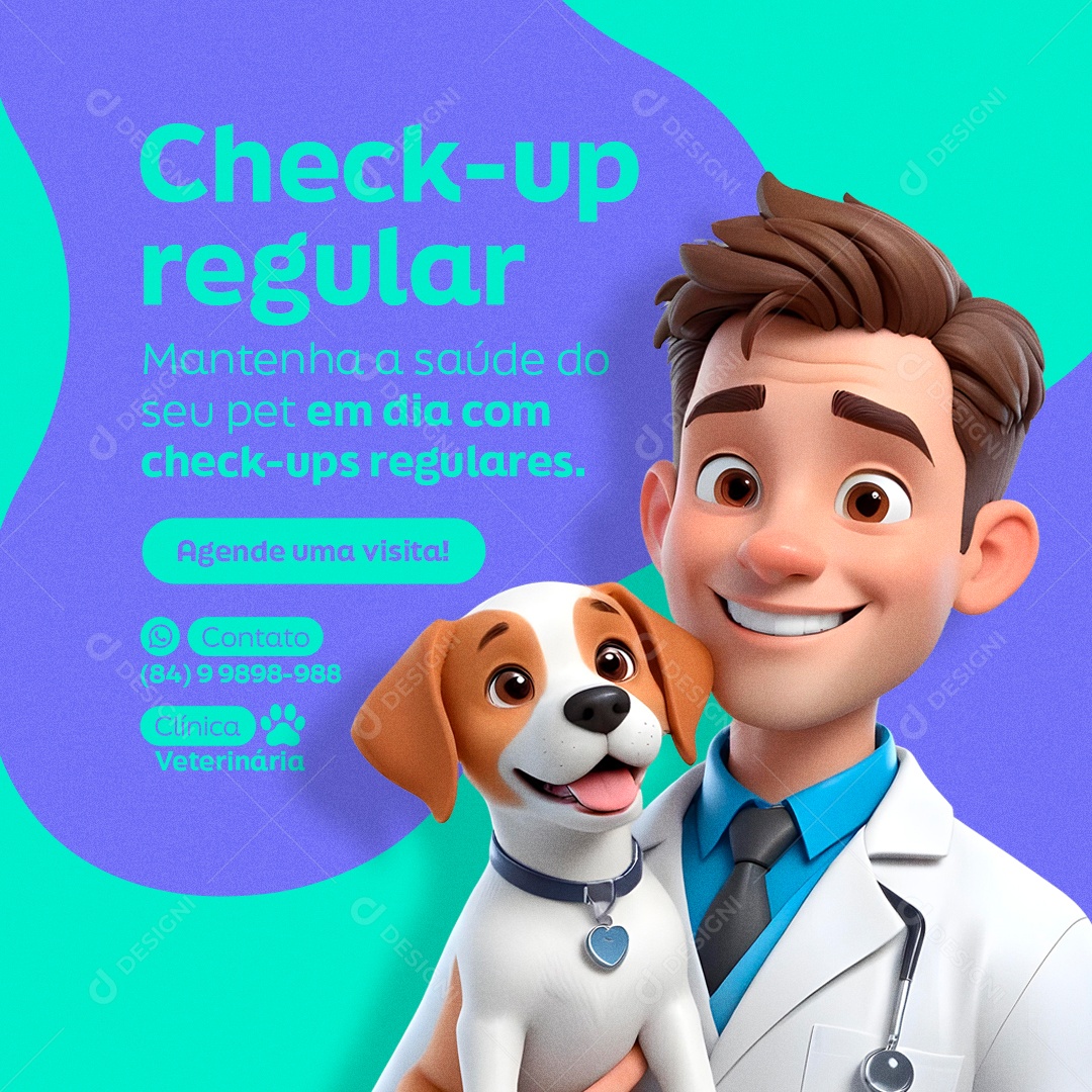 Clínica Veterinária Social Media PSD Editável