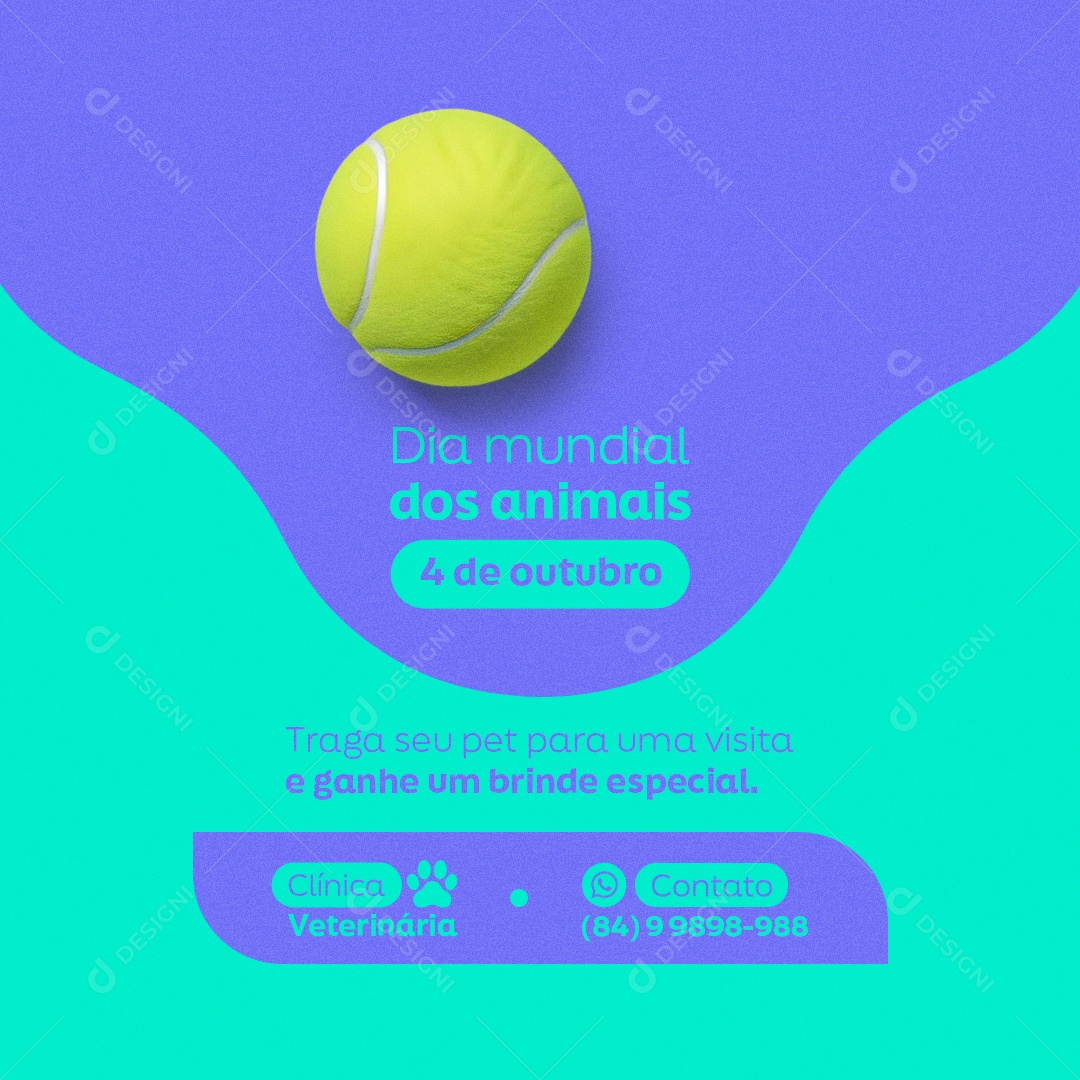 Clínica Veterinária Social Media PSD Editável
