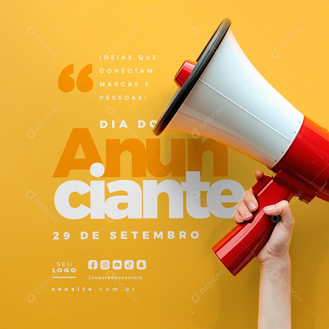 Dia do Anunciante 29 de Setembro Social Media PSD Editável