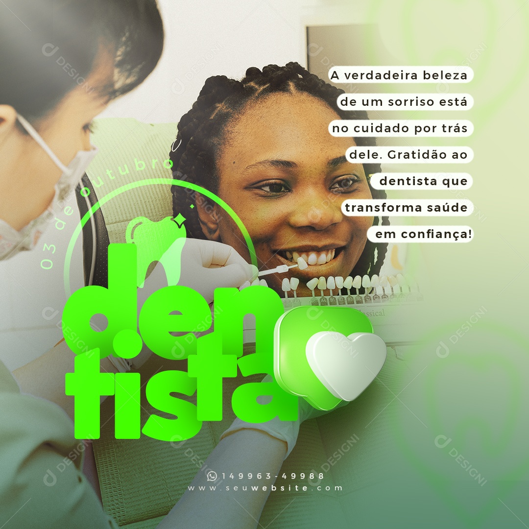 Dia do Dentista 03 de Outubro Social Media PSD Editável