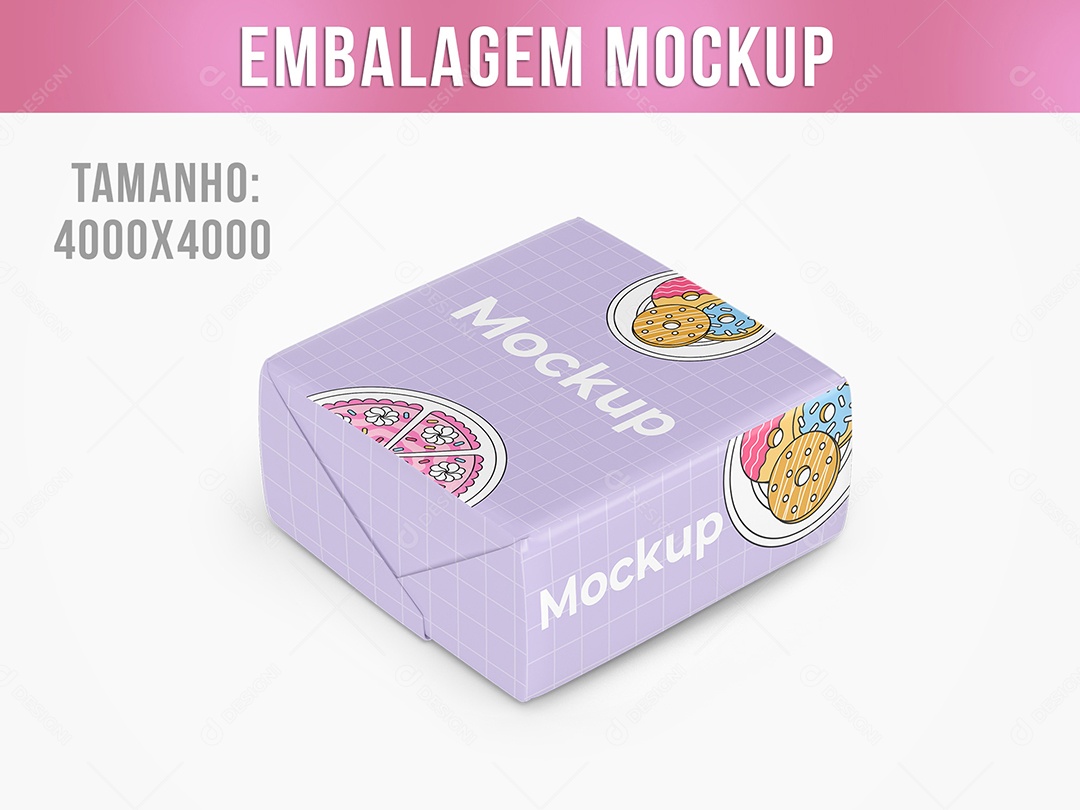 Embalagem para Doces Mockup PSD Editável