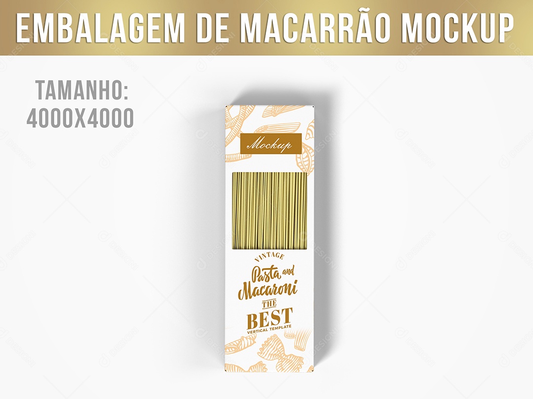 Embalagem de Macarrão PSD Editável