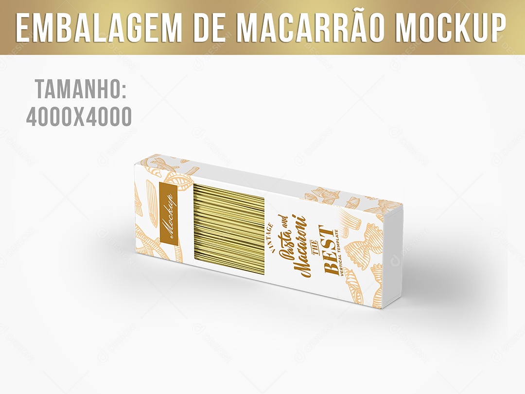 Embalagem de Macarrão PSD Editável
