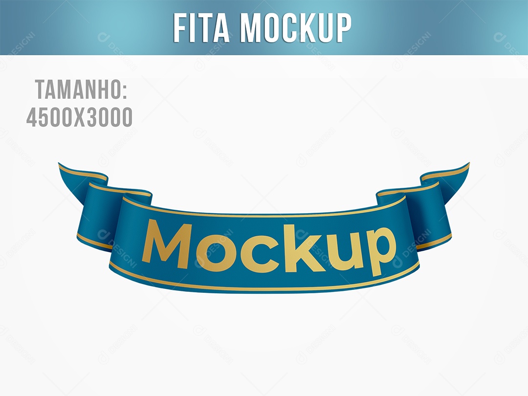 Fita Banner Mockup PSD Editável