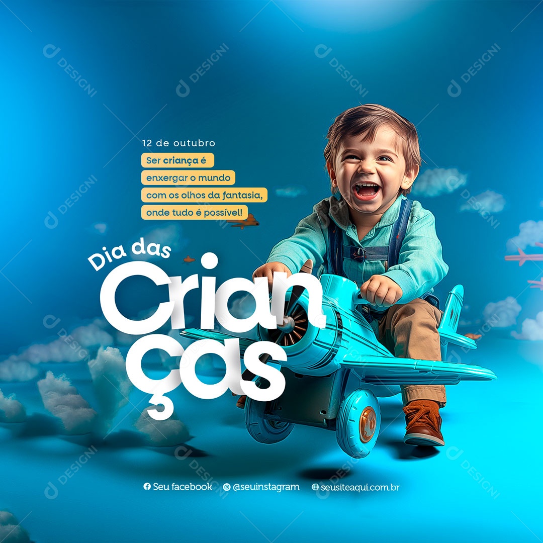 Dia das Crianças 12 de Outubro Social Media PSD Editável