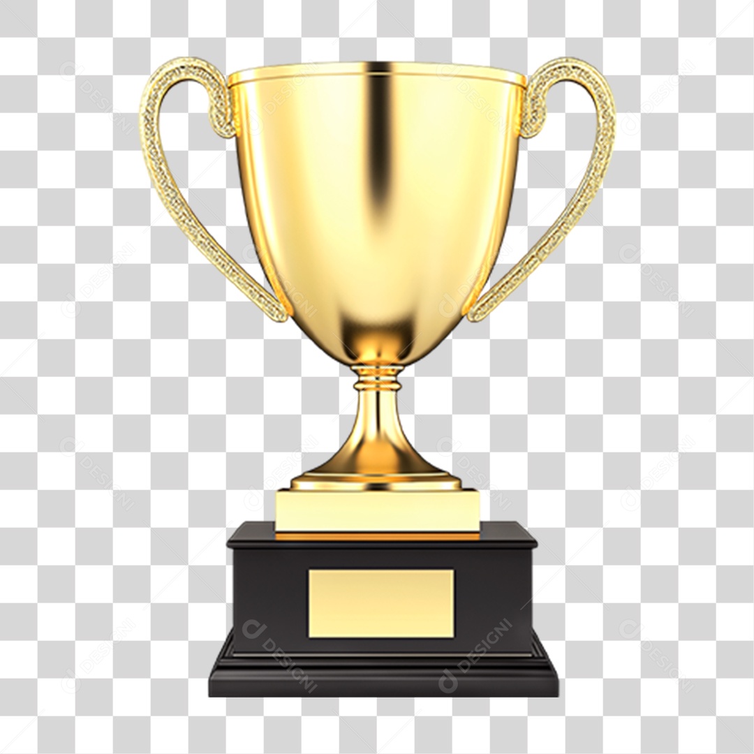 Elemento 3D Troféu PNG Transparente
