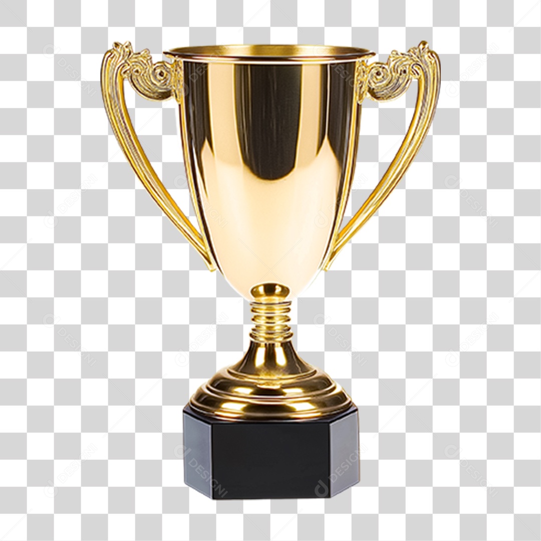 Elemento 3D Troféu PNG Transparente