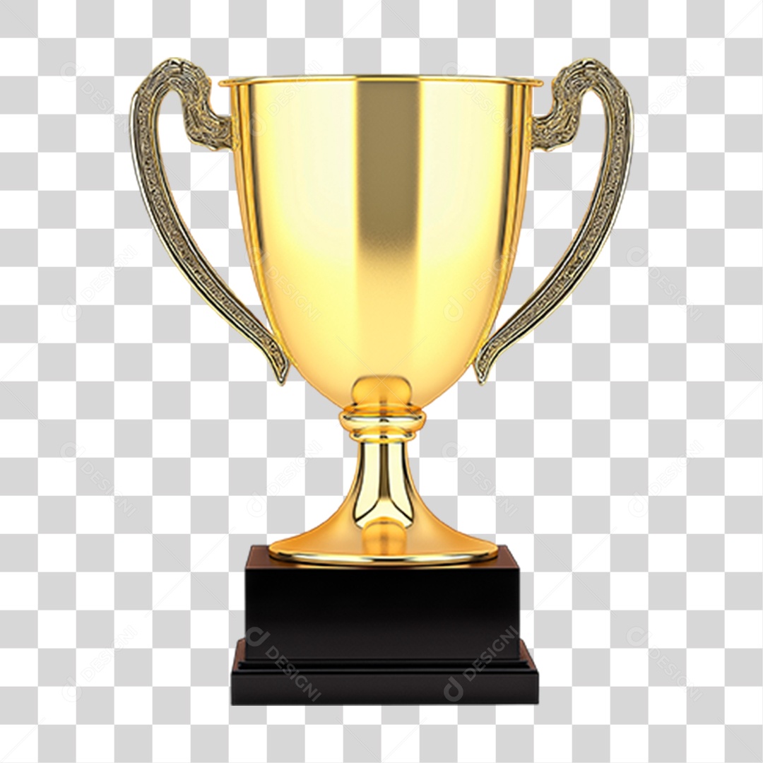 Elemento 3D Troféu PNG Transparente