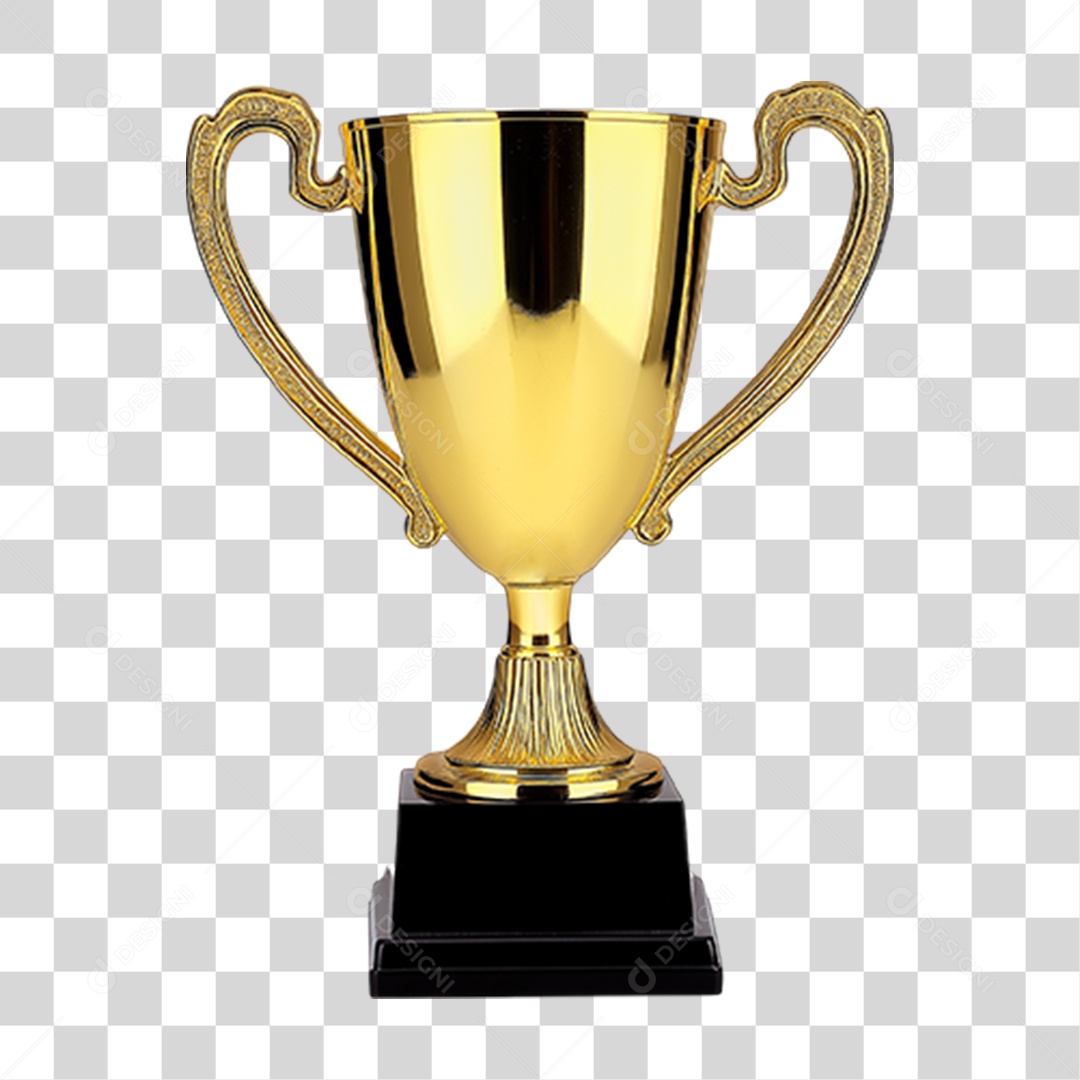 Elemento 3D Troféu PNG Transparente