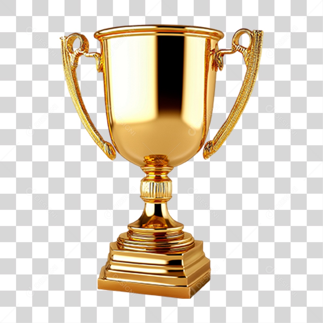 Elemento 3D Troféu PNG Transparente