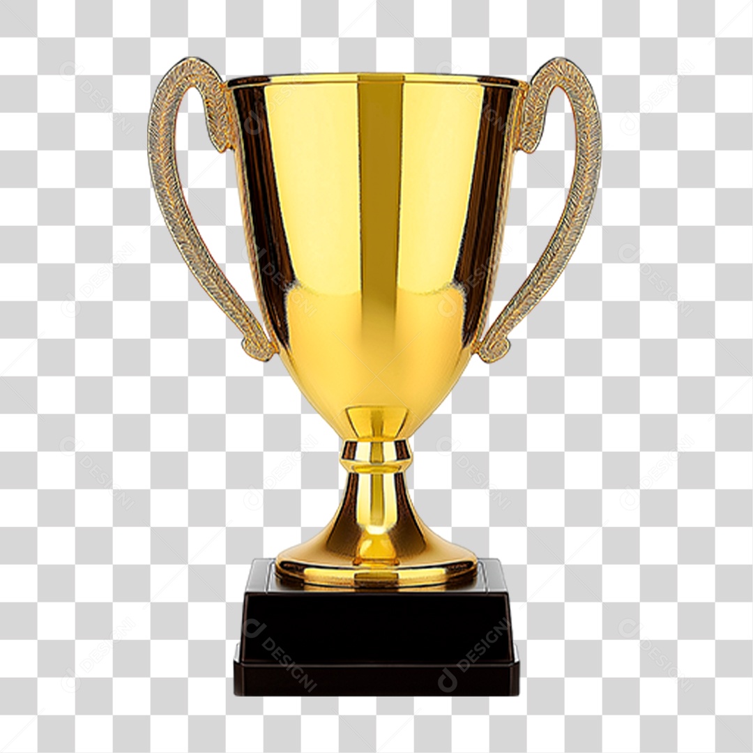Elemento 3D Troféu PNG Transparente