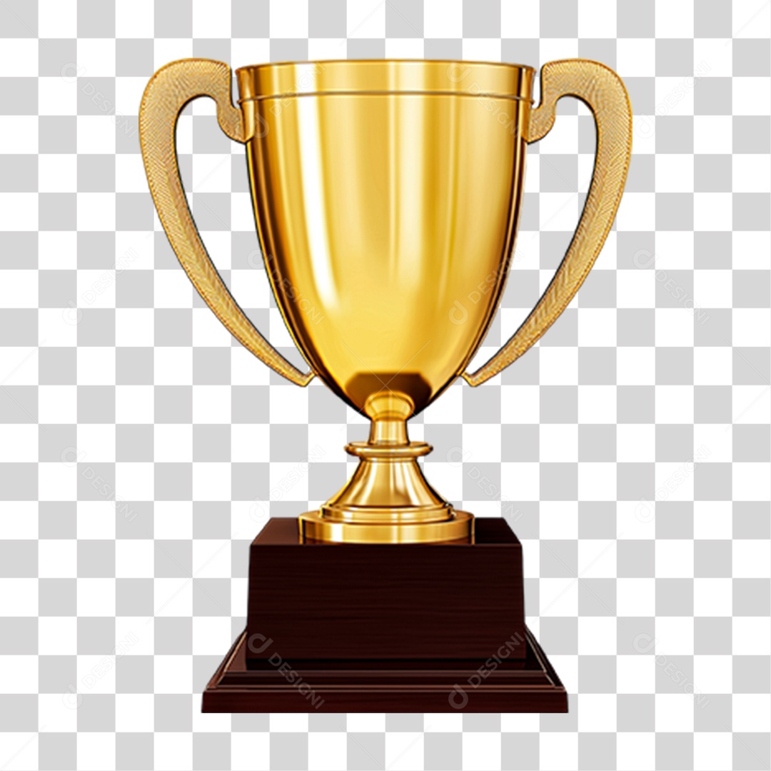 Elemento 3D Troféu PNG Transparente