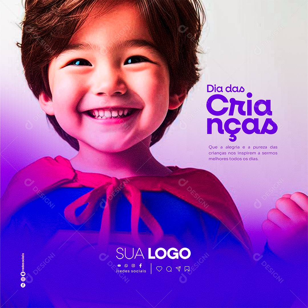 Feliz Dia das Crianças 12 de Outubro Social Media PSD Editável
