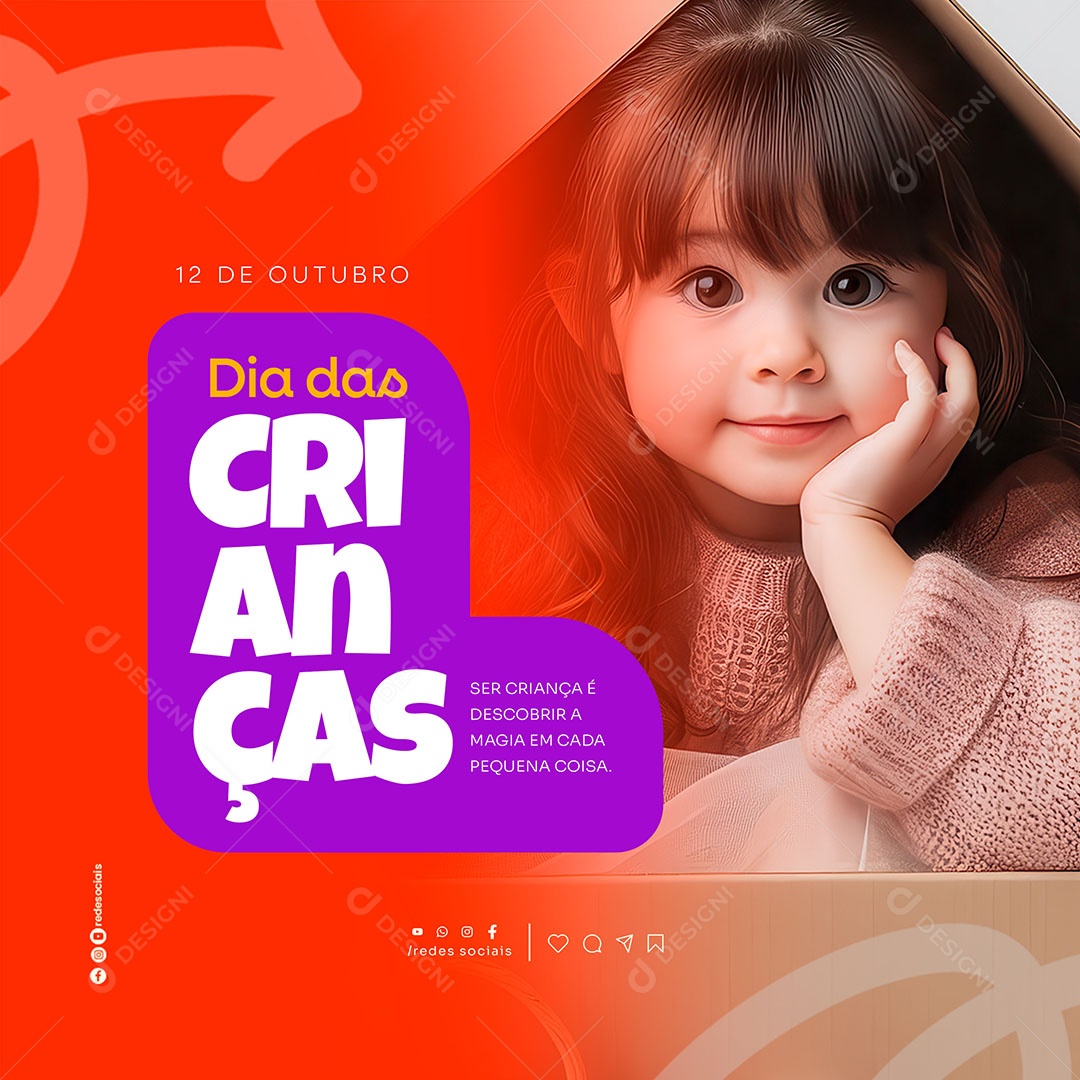 Feliz Dia das Crianças 12 de Outubro Social Media PSD Editável