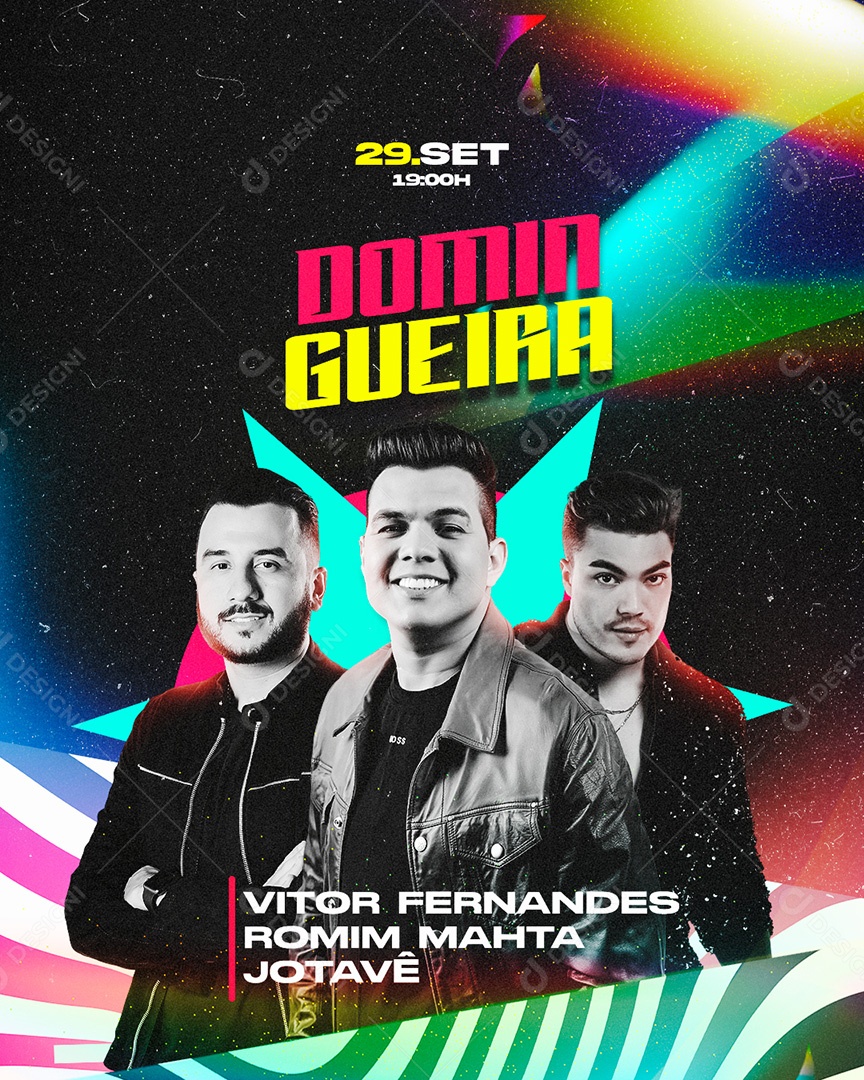 Feed Flyer Domingueira Social Media PSD Editável