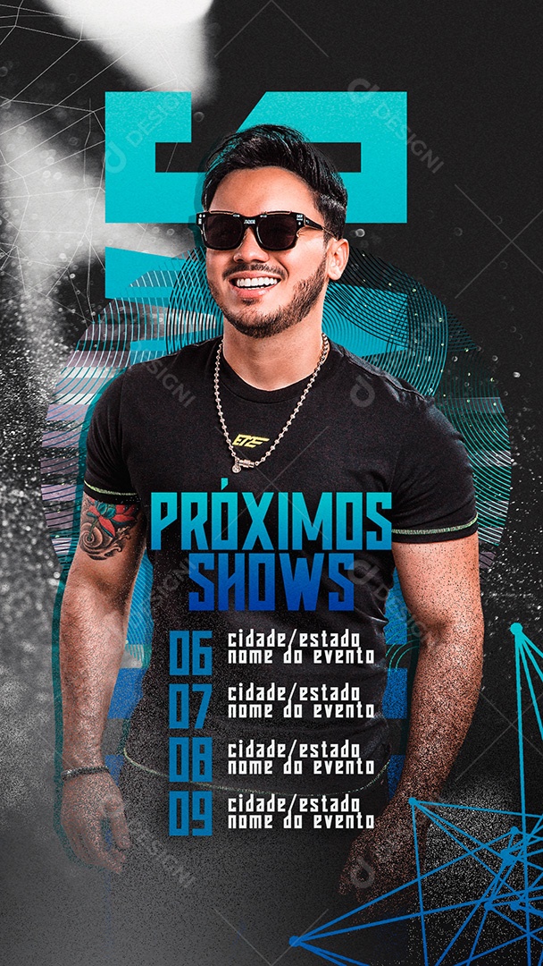 Story Flyer Próximos Shows Social Media PSD Editável