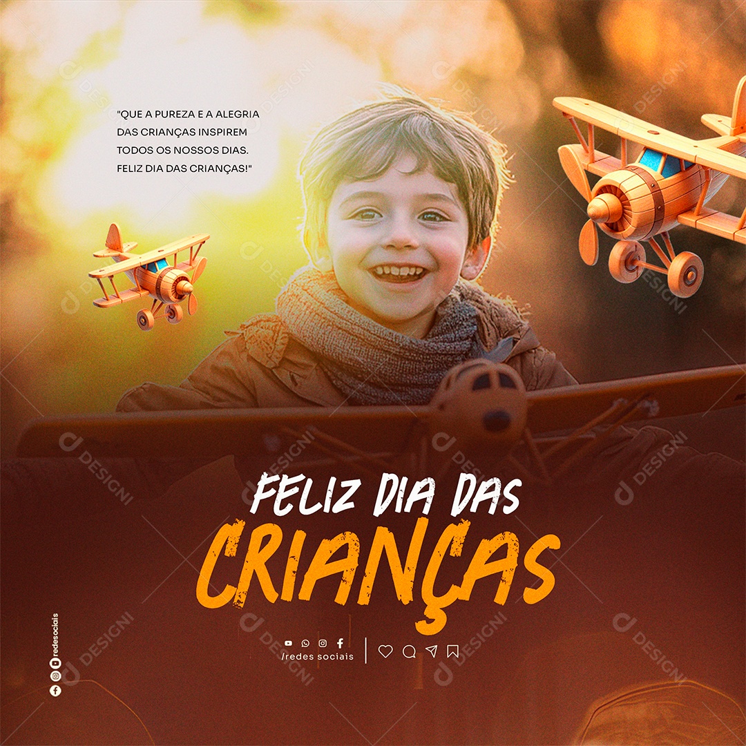 Feliz Dia das Crianças 12 de Outubro Social Media PSD Editável