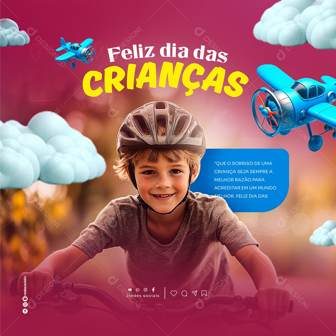 Feliz Dia das Crianças 12 de Outubro Social Media PSD Editável