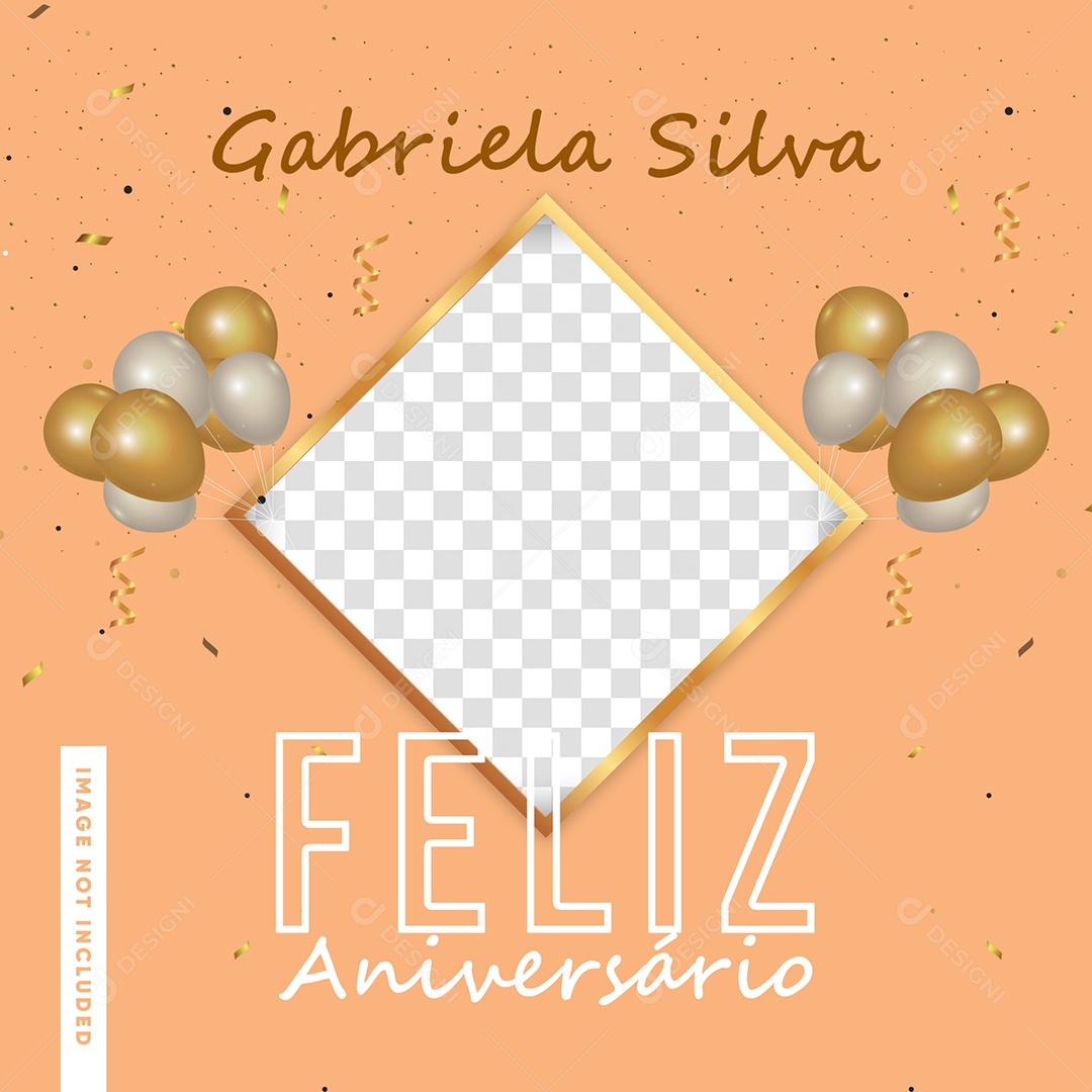 Flyer Feliz Aniversário Social Media PSD Editável