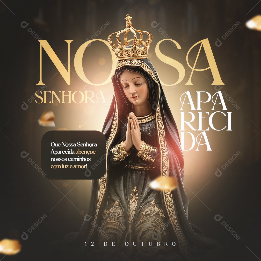 Dia de Nossa Senhora Aparecida 12 de Outubro Social Media PSD Editável