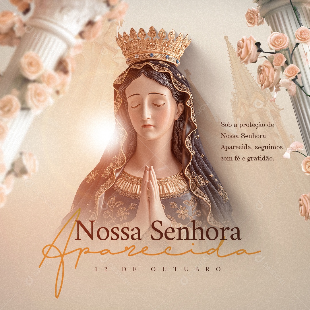 Dia de Nossa Senhora Aparecida 12 de Outubro Social Media PSD Editável