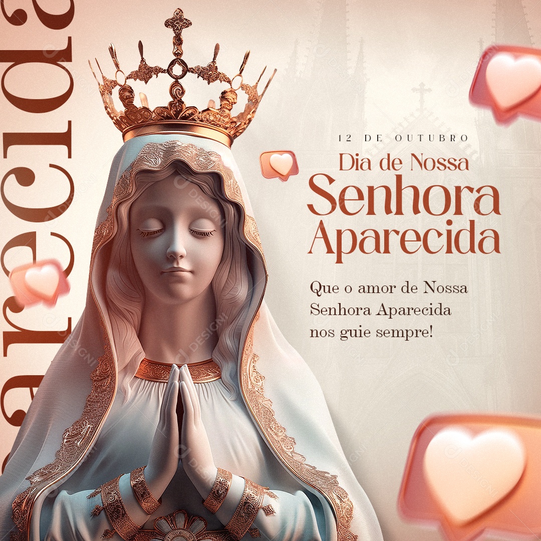 Dia de Nossa Senhora Aparecida 12 de Outubro Social Media PSD Editável