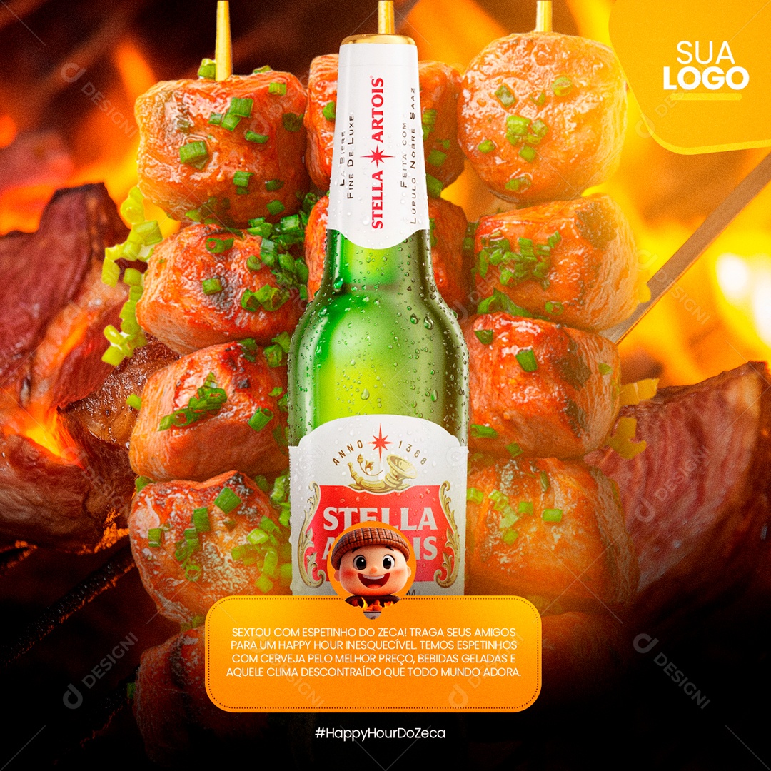 Sextou Com Espetinho Do Zeca Social Media PSD Editável