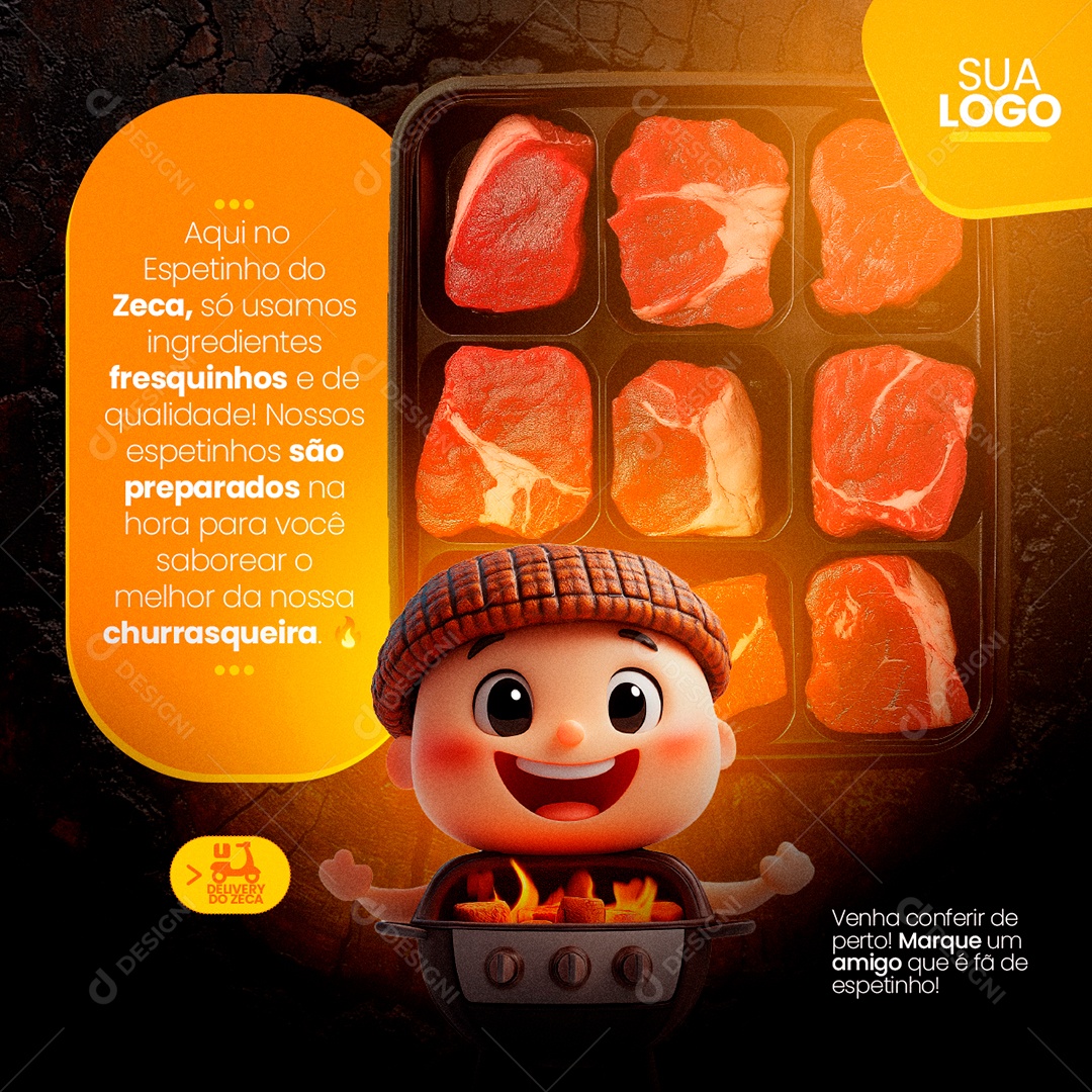 Venha Conferir De Perto Marque Um Amigo Que E Fã Social Media PSD Editável