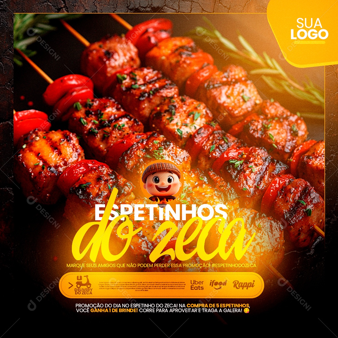 Espetinho Do Zeca Social Media PSD Editável