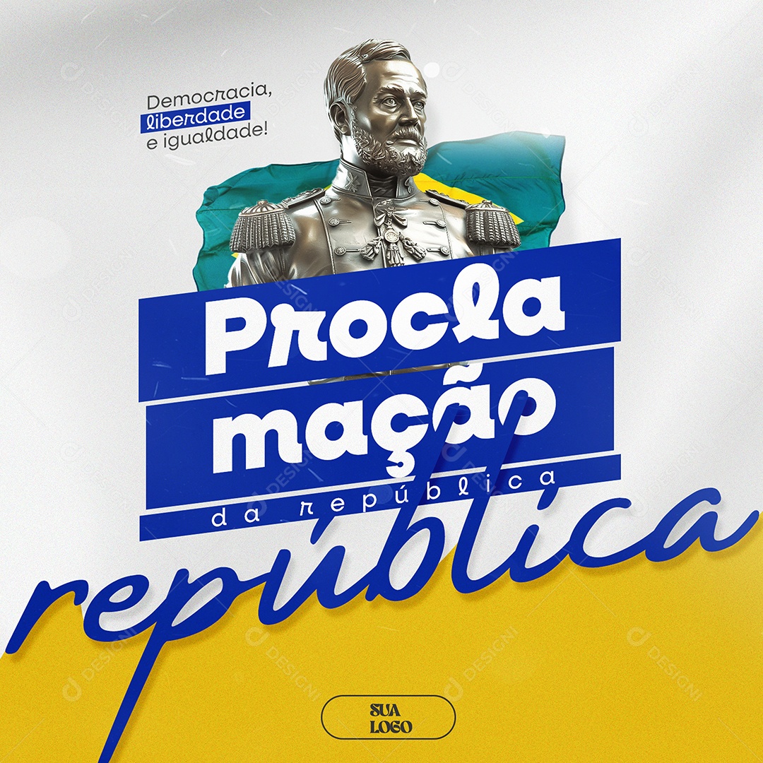 Dia da Proclamação da Republica 15 de Novembro Social Media PSD Editável