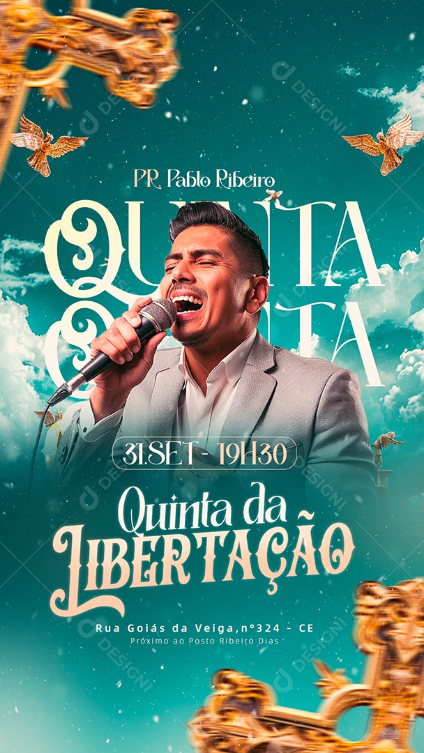 Story Gospel Quinta da Libertação Social Media PSD Editável